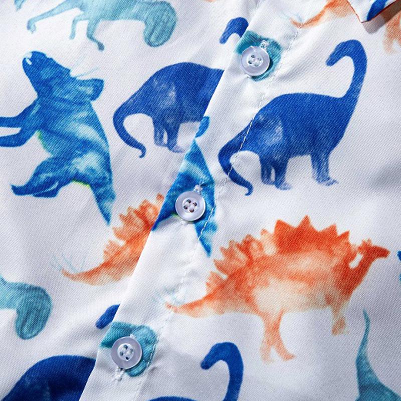 Dinosaur Print Shirt For Boys - PrettyKid