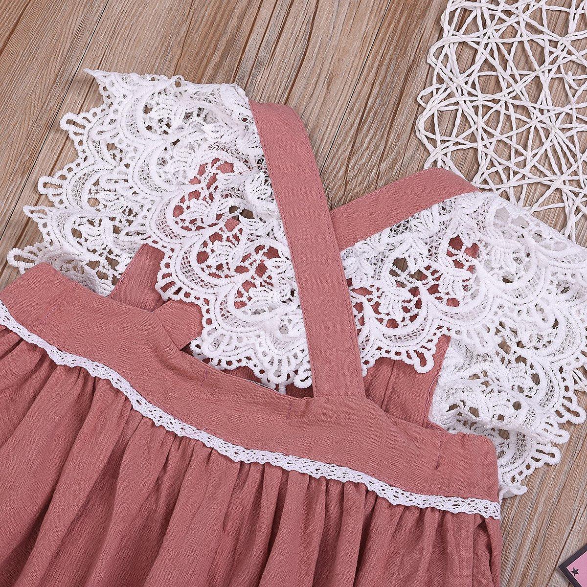 Toddler Girl Embroidered Lace Dress - PrettyKid