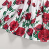 Summer Girl's Rose Flower Print Dress - PrettyKid