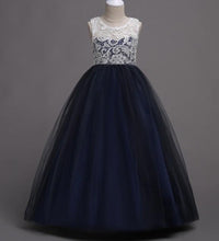 Beautiful Girl Prom Lace Tulle Evening Dress - PrettyKid