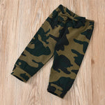 Girls Letter Camo Printed Top & Trousers Wholesale Clothing For Girls - PrettyKid
