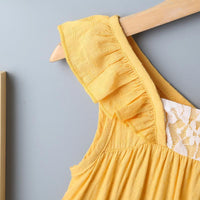 New Born Girl Lace Stitching Dress - PrettyKid