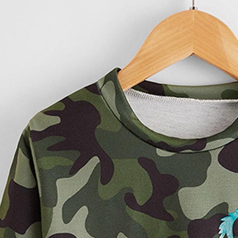 Dinosaur Pattern Camouflage Sweatshirts for Children Boy - PrettyKid