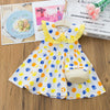Toddler Girl Polka Dot Pattern Dress & Woven Messenger Bag Children's Clothing - PrettyKid