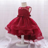 Baby Girl Lace Braided Sleeveless Layered Formal Dress - PrettyKid