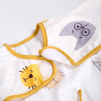 plain baby grows wholesale Cartoon Print Long-sleeve Baby Gown - PrettyKid