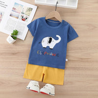 2pcs Cute Cartoon Print T-shirt and Pants - PrettyKid