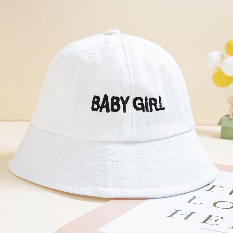 Solid letter embroidery Bucket hat - PrettyKid
