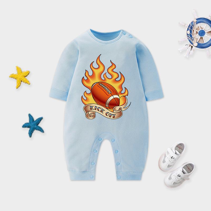 Football Pattern Jumpsuit for Baby - PrettyKid