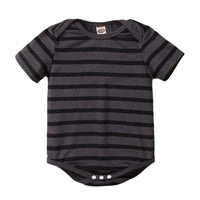 Baby Boy Short Sleeve Striped Romper Baby One Piece Jumpsuit - PrettyKid