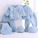 0-24M Embroidered Quilted Thick Warm Cotton Seven-Piece Gift Box Baby Outfit Sets Wholesale Baby Clothes - PrettyKid