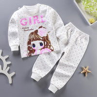 Baby Bear Print Sweatshirt And Trousers Baby Clothes Set - PrettyKid