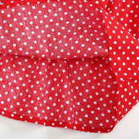 Toddler Girls Cartoon Fox Splice Suspender Bow Polka Dot Dress - PrettyKid