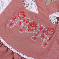 Toddler Girl Embroidered Lace Dress - PrettyKid