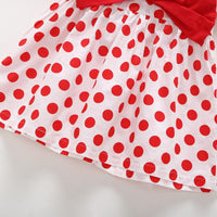 Girl Bow Dot Printed Dress - PrettyKid