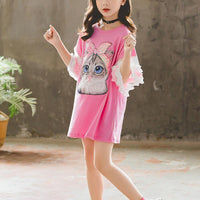 Cat Pattern Dress for Girl - PrettyKid