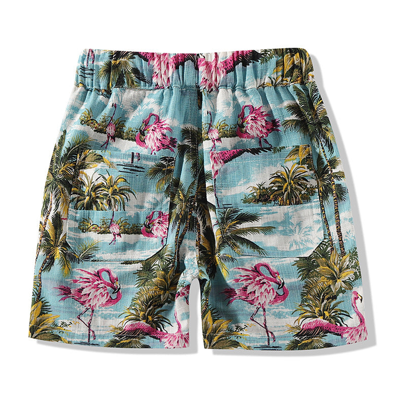 18months-6years Toddler Boy Shorts Boys Pants Summer Beach Pants Coconut Tree Seaside Shorts Children's Clothing - PrettyKid