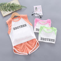 2-piece Letter Pattern T-shirt & Shorts for Toddler Girl - PrettyKid