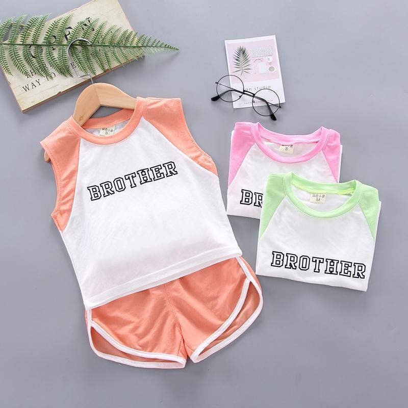 2-piece Letter Pattern T-shirt & Shorts for Toddler Girl - PrettyKid