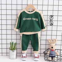 2-piece Letter Sweatshirt and Pants Set(No Shoes) - PrettyKid