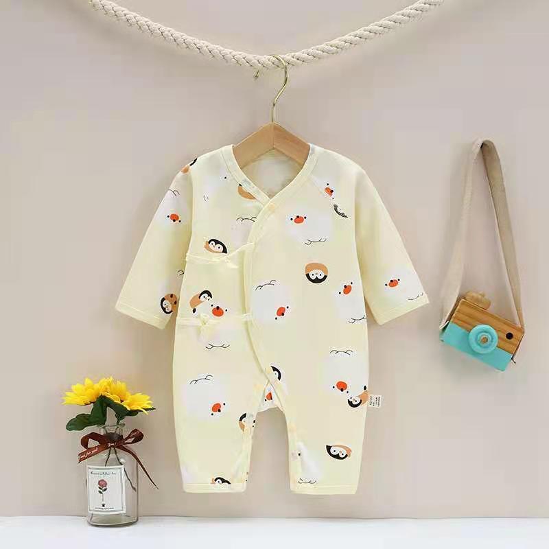 Baby Cartoon Animal Print Bodysuit Baby One Piece Jumpsuit - PrettyKid