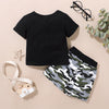 Baby Boy And Toddler Boy Butterflies T-Shirts Camouflage Patchwork Shorts Wholesale Boy Sets - PrettyKid