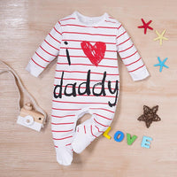 Casual Heart-shaped Stripes Dot Jumpsuit Children's clothing wholesale - PrettyKid