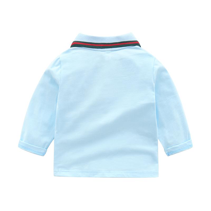 Solid Stripes Long Sleeve T-shirt for Children Boy - PrettyKid