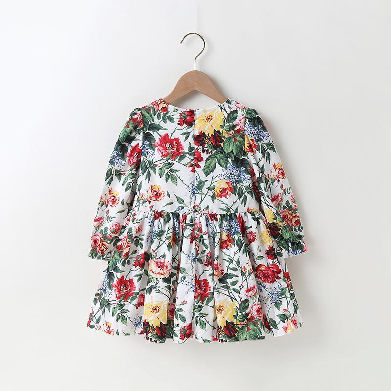 Floral Pattern Dress for Toddler Girl - PrettyKid