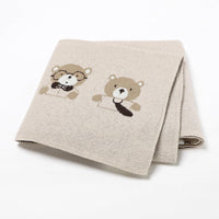 Baby Cartoon Bear Pattern Blanket - PrettyKid