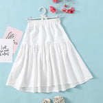 Girl Solid Color Tiered Skirt - PrettyKid