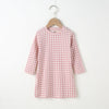 A-line Long Sleeves Houndstooth Dresses for Toddler Girls - PrettyKid
