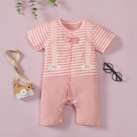 Baby Gentleman Striped Romper Children's Clothing - PrettyKid