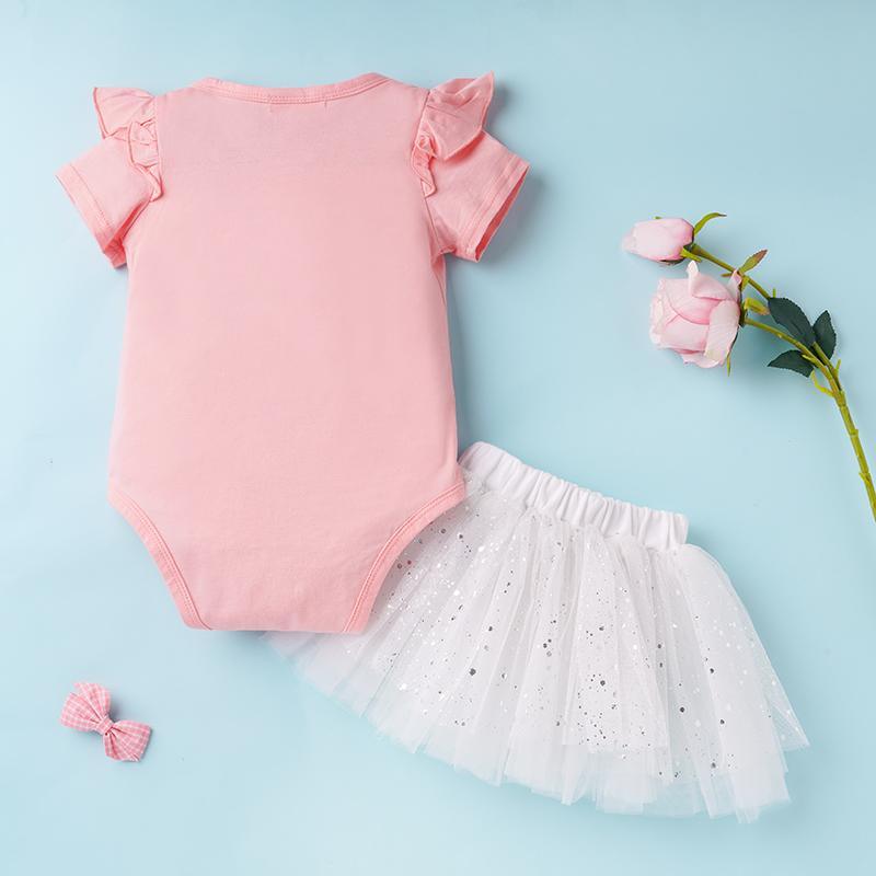 Baby Girl Easter Egg Bodysuit & Mesh Tutu Skirt - PrettyKid