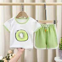 Grow Boy Fruit Pattern Pajamas Sets - PrettyKid