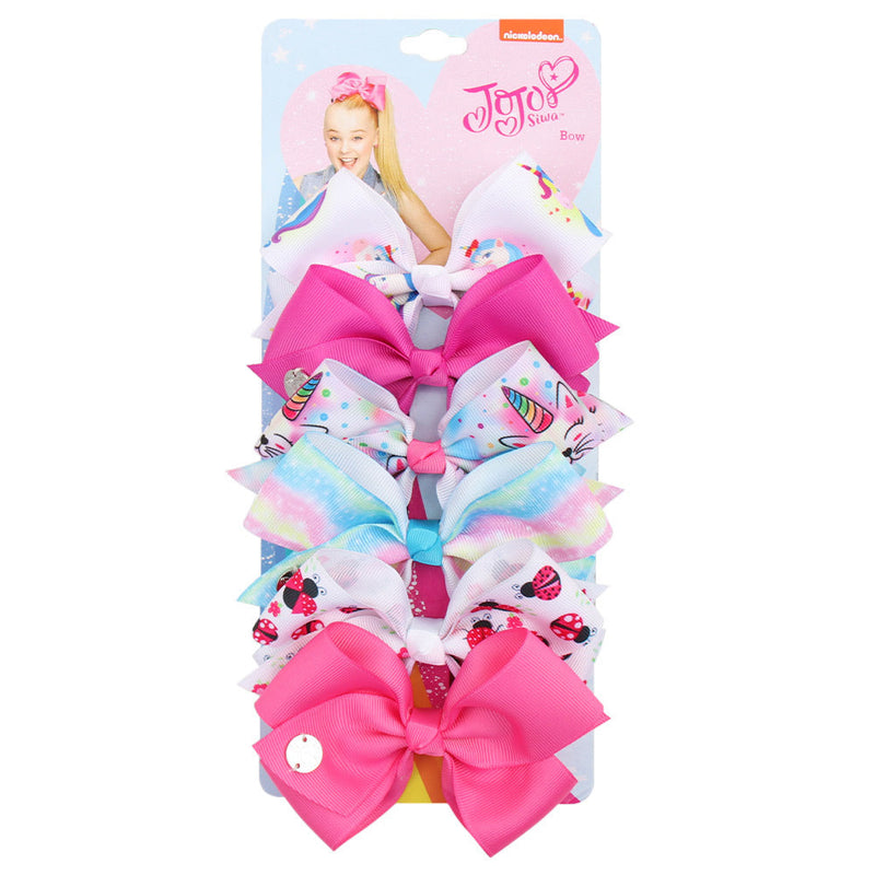 6-Pack Colorful Bow Wholesale Hair Clips - PrettyKid