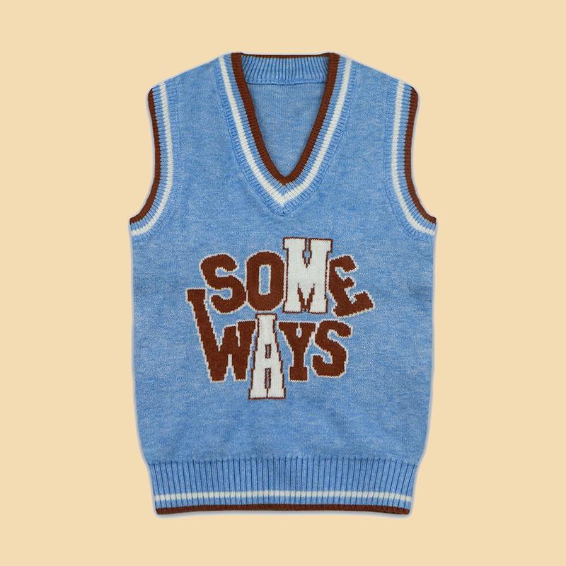 Letter Pattern Gilet for Children Boy - PrettyKid