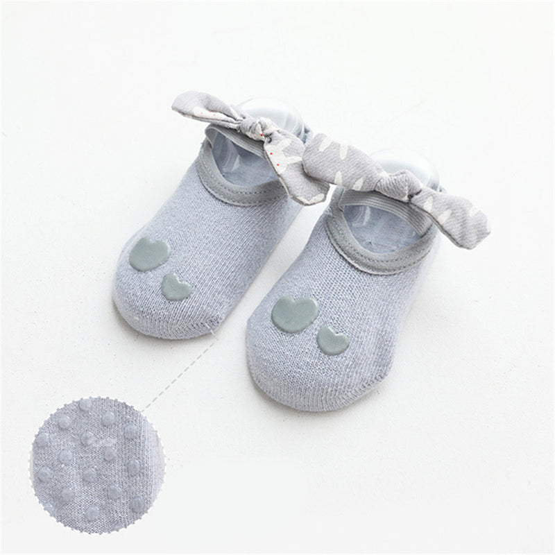 Wholesale Baby Bow Anti-Slip Glue Point Socks in Bulk - PrettyKid