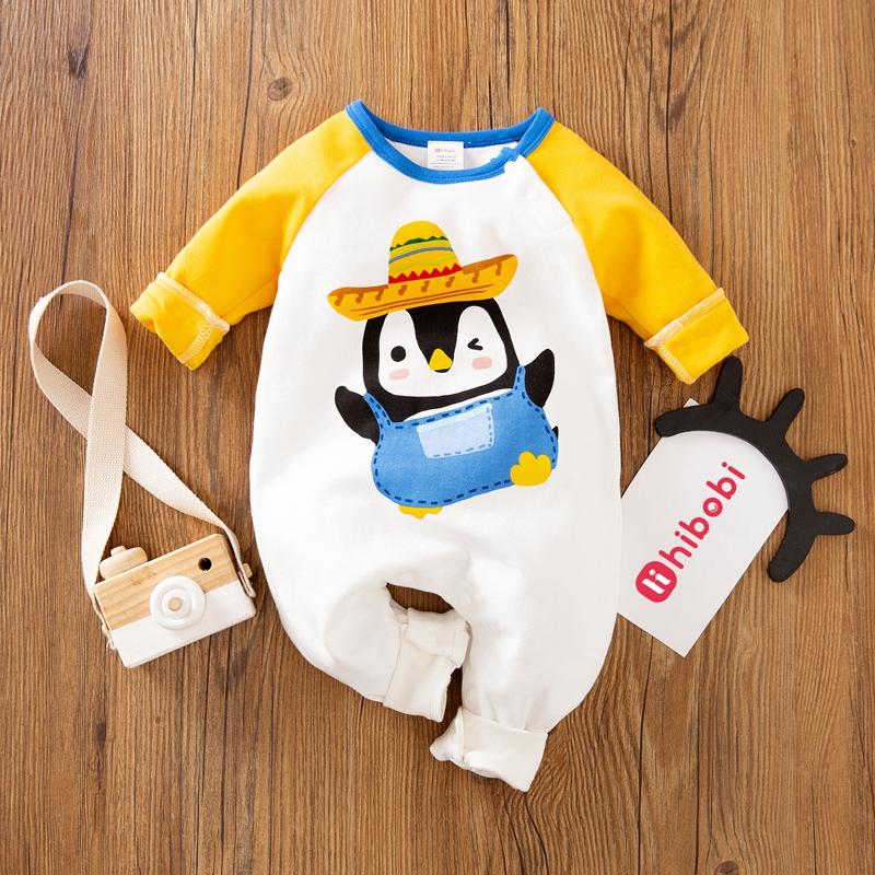 Cartoon Penguin Color Match Jumpsuit for Baby Wholesale children's clothing - PrettyKid
