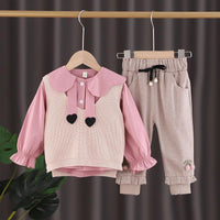 3-piece Vest & Shirt & Pants for Toddler Girl - PrettyKid