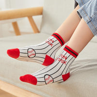 5-piece Cartoon Knee-High Stockings for Unisex - PrettyKid