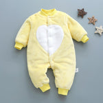 Heart-shaped Fleece-lined Jumpsuit for Baby - PrettyKid