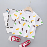 Letter Pattern T-shirt for Children Boy - PrettyKid