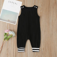 Baby Stripes Pattern Cotton Summer Jumpsuit Children's Clothing - PrettyKid