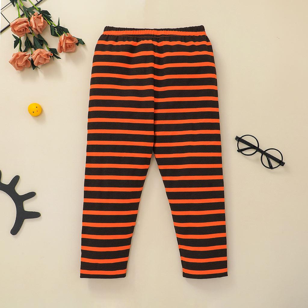 Toddler Kids Halloween Pumpkin Head Black Stripe Long Sleeve Suit Children's Boutique Wholesale Suppliers - PrettyKid