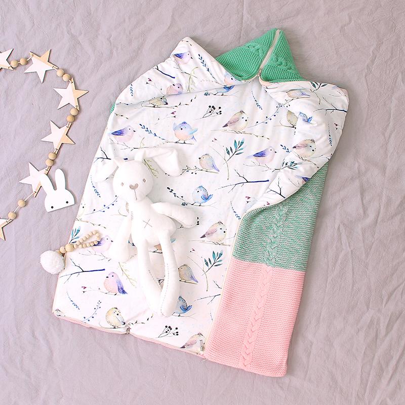 Soft Bird Pattern Sleeping Bag Children's Clothing - PrettyKid