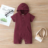 Cotton Solid Hooded Bodysuit Wholesale children's clothing - PrettyKid