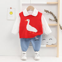 3-piece Vest & Shirt & Pants for Toddler Girl - PrettyKid