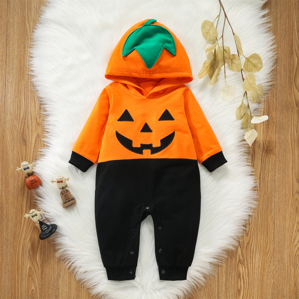 Halloween Baby Boys Hooded Long Sleeve Jumpsuit Wholesale Baby Clothes Near Me - PrettyKid