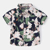 18M-7Y Lapel Print Short Sleeve Summer Beach Toddler Boy Shirts Wholesale Toddler Clothing - PrettyKid